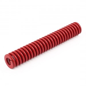 Red Medium Load Press Flat Coil Compression Die Spring 16mm x 8mm x 100mm