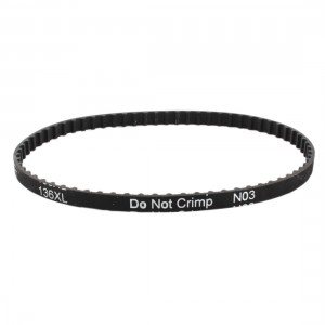 XL-136 68 Teeth 025 6.4mm Width Black Rubber Cogged Industrial Timing Belt 13.6"