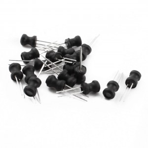 20Pcs 1mH 350mA 6x8mm 10% Tolerance Shielded Radial Lead Inductor Black