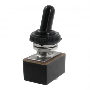 AC 220V 3A 115V 6A ON/OFF 2 Position SPST 2 Pins Toggle Switch w Waterproof Boot