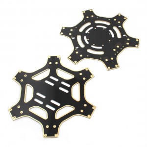 22cm Black Metal 6-Axis Multirotor Frame Airframe for DJI HJ550 RC Hexacopter