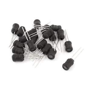 20Pcs Through Hole 3.3mH 200mA 5x7mm 10% Radial Leads Inductors Black