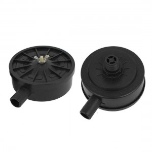 2pcs Air Compressor Part 2cm Male Thread Filter Silencer Muffler Black