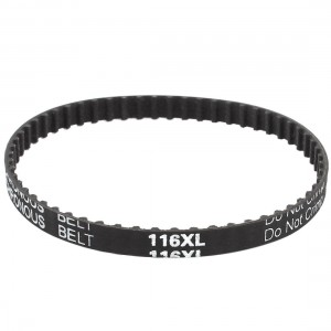 116XL 031 58 Teeth 7.9mm Width Rubber Drying Machine Timing Belt Black