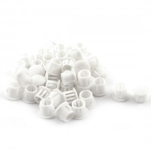 SKT-10 9.5mm Round White Snap in Mounting Locking Hole Plug Fastener 50Pcs