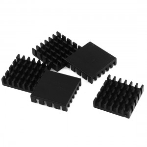 5 x Black Aluminum Radiator Heat Sink Heatsink 19mm x 19mm x 5mm