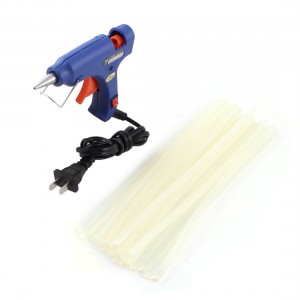 AC 110-240V US Plug 20W Art Craft Hot Melt Glue Gun HL-E w 10pcs Glue Stick