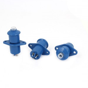 AC 250V 3A Blue 3 Pin Male Female Power Plug Socket Connector 3pcs