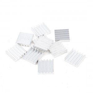 10 x Silver Tone Aluminum Radiator Heat Sink Heatsink 13mm x 13mm x 3mm