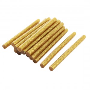 20pcs 7mmx100mm Glittery Gold Tone Hot Melt Glue Gun Sticks for Package Sealing
