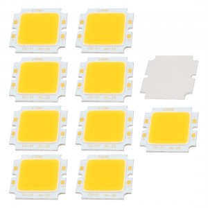 8W DC24-30V 300mA 80-90LM/W Warm White LED Light COB Lamp Beads Chip 10PCS