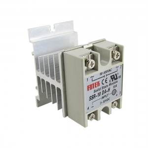 DC 3-32V 90-480V AC 10A SSR Solid State Relay SSR-10DA-H w Heat Sink