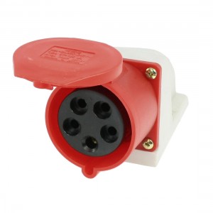 IP67 Splash Proof 4P+E IEC309-2 Panel Mounting Socket AC 380-415V 32A