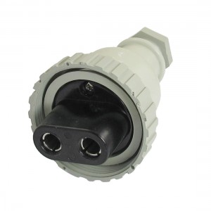 AC 250V 20A 2P Plastic Straight Waterproof Marine Plug T-MA