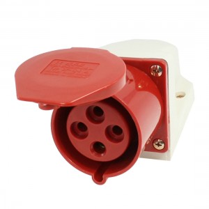 IP67 Splash Proof 3P+E IEC309-2 Panel Mounting Socket AC 380-415V 32A