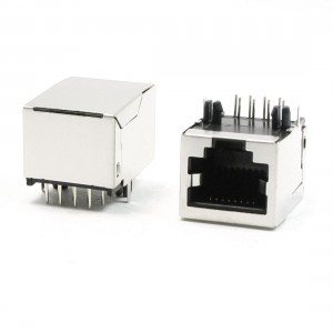 22Pcs RJ45 PCB Jack Network Connector 8 Right Angle Pins 20 x 15.5 x 14mm