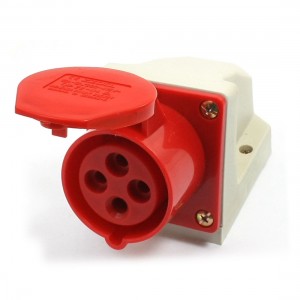 AC 380-415V 16A Waterpoof 3P+E IEC309-2 Round Pin Industrial Socket Red White