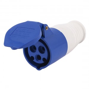 AC 220-250V 16A Blue IP67 2P+E IEC309-2 Industrial Socket Connector Adapter