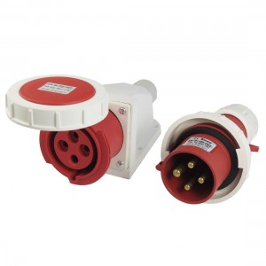 IP67 4 Pin IEC309-2 Panel Mounting Plug AC 220-380V 240-415V 32A