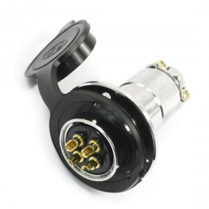 P25-4 Core 25mm 4 Pin Panel Stepper Motor Aviation Connector Plug