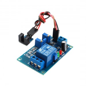 DC 24V 1CH Slotted Optical Coupler Covered Trigger Time Delay Relay Module Blue