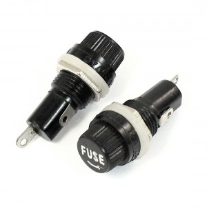 2PCS 12mm Dia Panel Mounted 5x20mm Fuses Holder AC 125V 15A 250V 10A