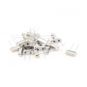 20 Pcs 21.25M 21.25Mhz 2Pin Passive Quartz Crystal Oscillator Silver Tone HC-49S