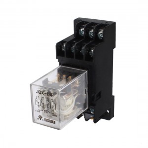 JQX-13F DC 12V Coil Voltage 8 Pins 2-M4X10 Socket Base Power Relay