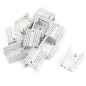 10 x Silver Tone Aluminum Heat Sink 20x15x10mm for TO-220 Transistors