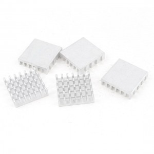 5 x Silver Tone Aluminum Cooler Radiator Heat Sink Heatsink 19mm x 19mm x 5mm