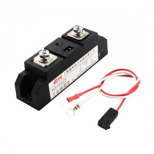 H3100ZF DC 3-32V AC 380V 100A Industrial SSR Solid State Relay w Plug Wire