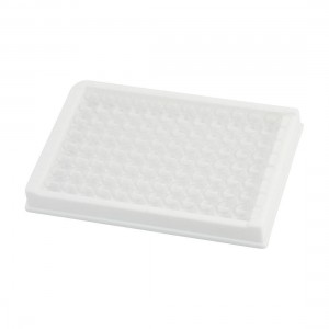 White Clear Plastic Rectangle Shaped 96 Slots Medium Binding Elisa Plate