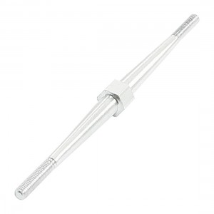 3mm Dia Two Ends Thread Adjustable Aluminium Push Rod 80 x 6.5mm