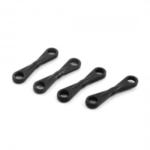 4Pcs Black Plastic Two Ended Linkage Buckles Joint 5x24.5x32mm for RC Helicopter