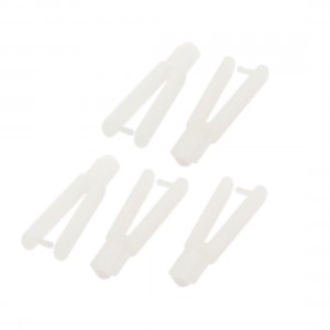 5pcs RC Airplane Linkage DIY Spare Parts 2mm x 20mm Nylon Clevis White