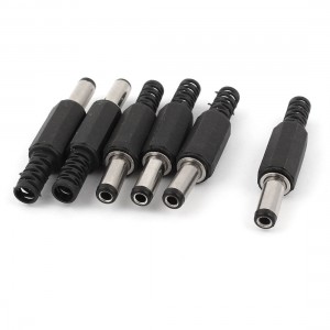 6 Pcs 5.5mm x 2.5mm DC Power Male Plug Jack Connector for CCTV Camera