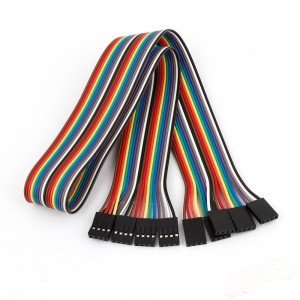 5Pcs 50cm 2.54mm 1P-1P 4 Pin Breadboard Testing Jumper Wire Colorful