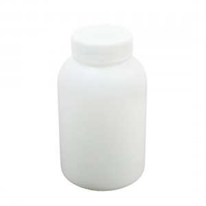 500mL Capacity Widemouth Double Cap White Plastic Liquid Bottle for Laboratory