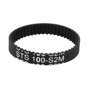 S2M-100 50 Teeth 2mm Pitch 6mm Width Industrial Timing Belt Black