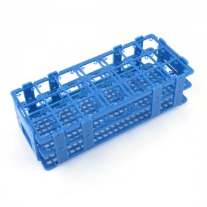 Teal Blue Plastic 21 Holes Box Rack Holder for 50ML Centrifuge Tubes