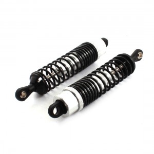 2pcs RC Model 1:10 Car Off Road Vehicle Aluminum Shock Absorber 85mm Silver Tone
