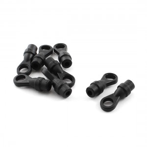 8Pcs RC Model Helicopter Spare Parts Push Rod End Link 2.5x18mm Black
