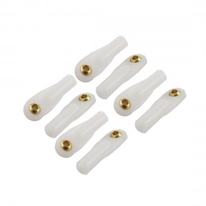 8Pcs 2X26X1.8mm Rod End Metal Ball Head Buckle Joints White for RC Climbing Car