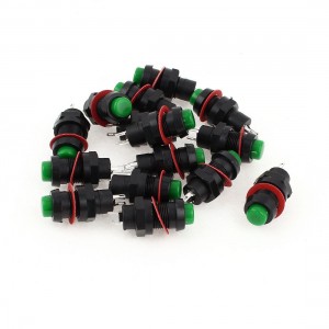 15 x DS-211 2Pins Momentary SPST Green Push Button Switch AC 125V 2A