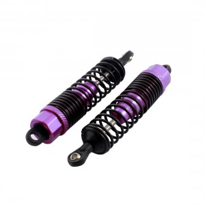 2pcs RC Model 1:10 Car Off Road Vehicle Aluminum Shock Absorber 85mm Purple