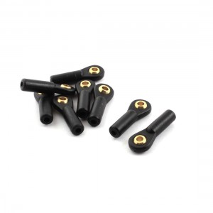 8Pcs 3X27X2.5mm Rod End Metal Ball Head Buckle Joints Black for RC Climbing Car