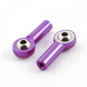 2Pcs Purple Metal Rod End Spherical Brass Ball Joints 3x6x26mm for RC Car