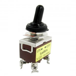 AC 250V 15A DPST On/Off 2 Way 4 Screw Terminals Toggle Switch w Waterproof Boot