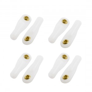 8Pcs 2X26X2.2mm Rod End Metal Ball Head Buckle Joints White for RC Climbing Car