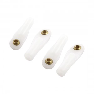 4Pcs 2X26X2.2mm Rod End Metal Ball Head Buckle Joints White for RC Climbing Car